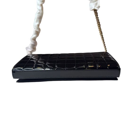 NWT YSL Patent Quilted Leather Cassandre Wallet on Chain - Picture 6 of 8